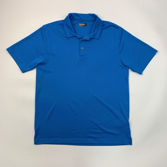 Bolle Polo Shirt Mens L Large Pacific Short Sleeve Quick Dry Performance Golf - Picture 2 of 10